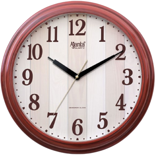 Ajanta 6067 Mahogany Wall Clock – Glossy Silent Sweep, Dome Glass, Bulk Quantity