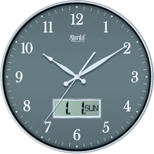 Ajanta Designer Wall Clock 9107 – Silent Sweep – Grey