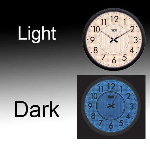 Ajanta Night Glow Clock – 5087 – Black with Silent Sweep