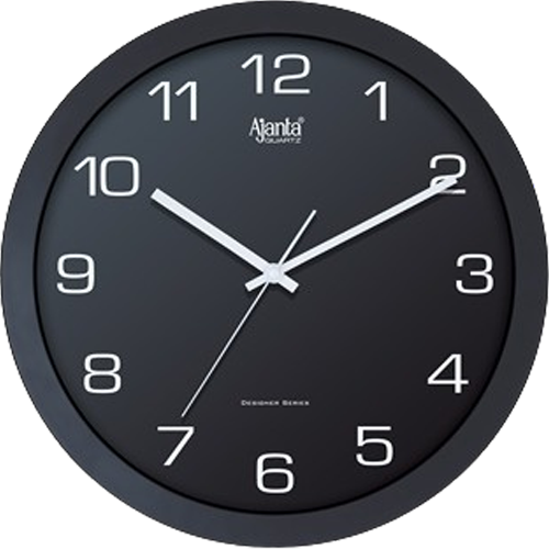 Ajanta Wall Clock – Designer 1057 – Black | Real Silent Sweep