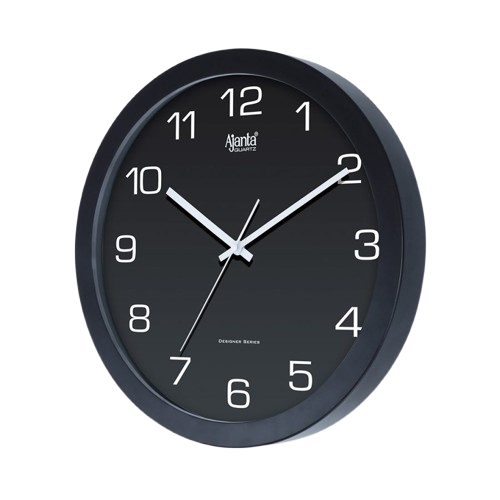 Ajanta Wall Clock – Designer 1057 – Black | Real Silent Sweep