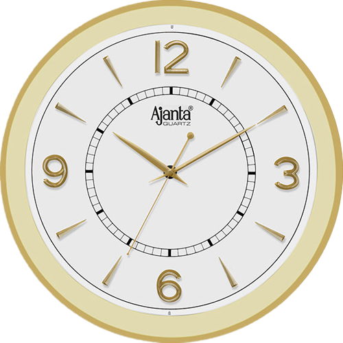 Ajanta simple designer round wall clock with silent movement 338 x 45mm (1877)