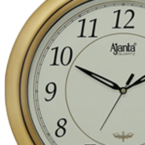 Ajanta simple round wall clock Golden color 310 x 35mm(987) 