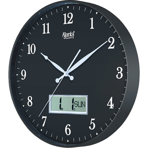 Ajanta 9107 Designer Black Wall Clock – Real Silent Sweep – Wholesale