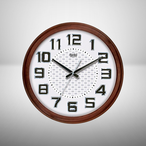 Designer Glossy silent wall clock with 3d numbers 440 x 50mm (2997)