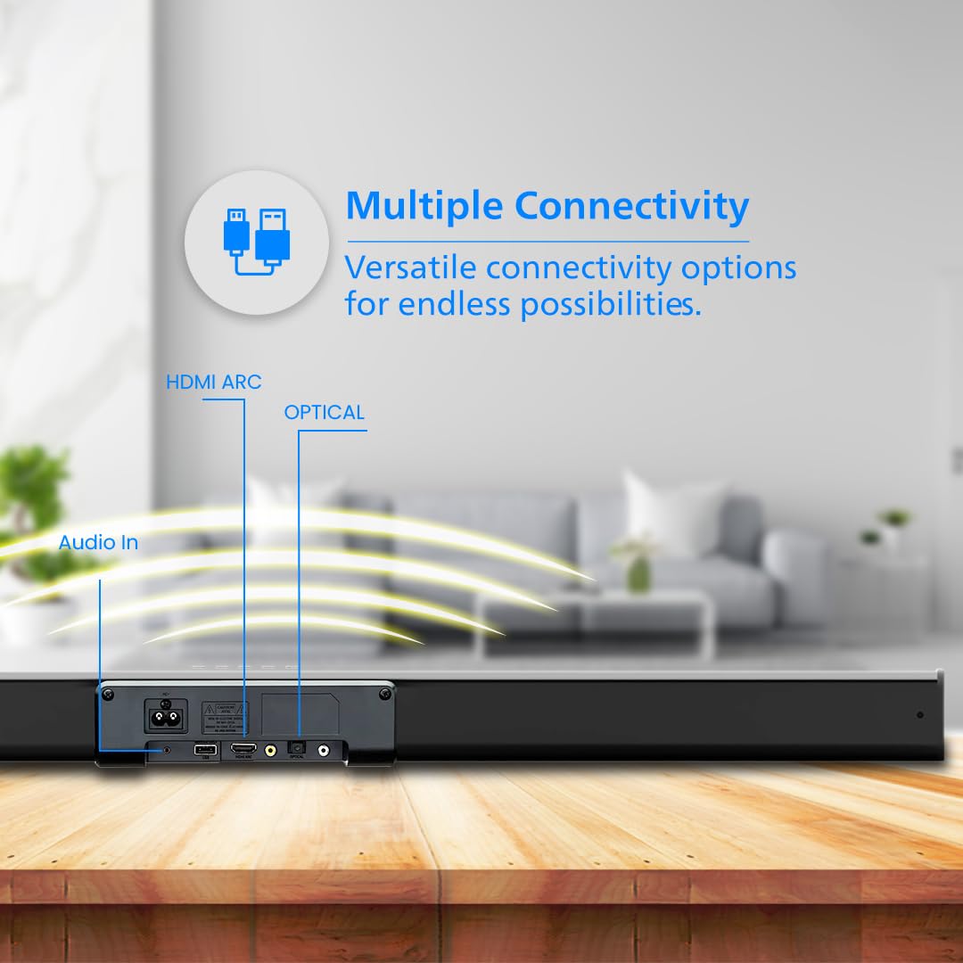 Bulk PHILIPS 2.1Ch Bluetooth Soundbar – TAB4218/94 with HDMI, Aux, USB, and Coaxial Connectivity