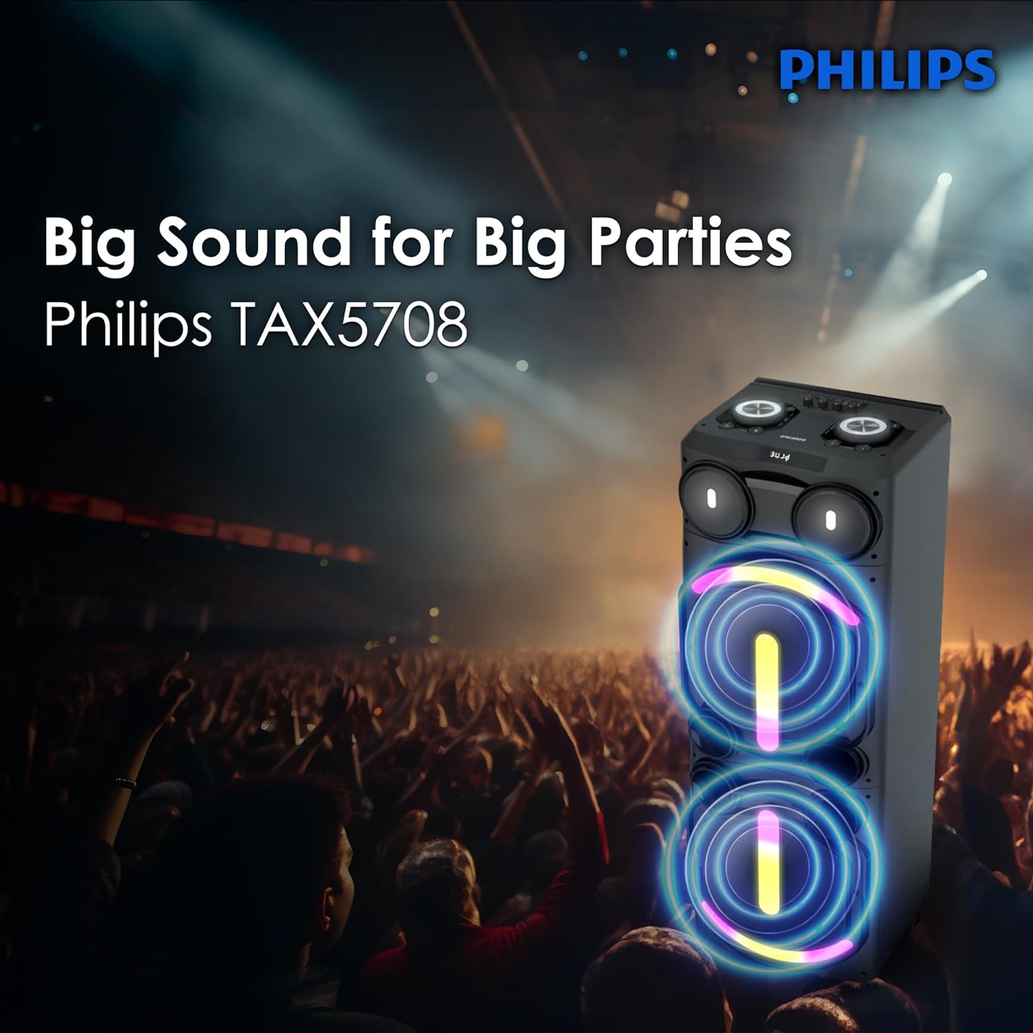 PHILIPS 400W TAX5708 Bluetooth Party Speaker with Dynamic Bass & Trolley Design