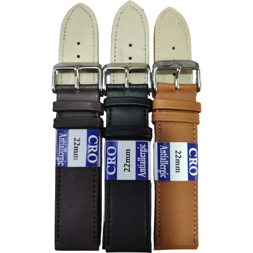 Smooth leather watch strap (18/22/24MM)