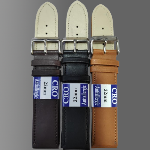Smooth leather watch strap (18/22/24MM)