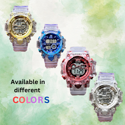 Round Transparent Dial Digital Sports Watch – Wholesale Deal