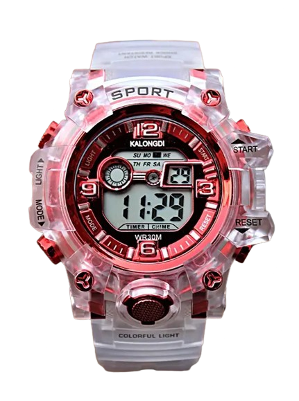 Round Transparent Dial Digital Sports Watch – Wholesale Deal