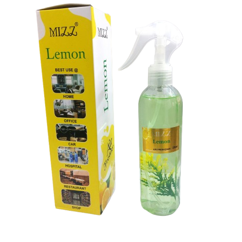 Mizz Lemon Air Freshener, 270 ml Spray Bottle Mizz Lemon Air Freshener Long-Lasting Fragrance Spray for Home Car Office & More - Pack of 1 (270 ml)