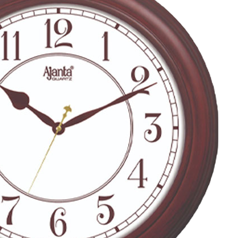 Brown Wooden Glass Clock with silent movement(8697)